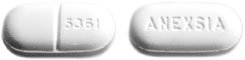 Pill ANEXSIA 5361 White Oval is Anexsia