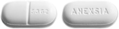Pill 5362 ANEXSIA White Oval is Anexsia