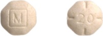 Pill M 20 White Eight-sided is Amphetamine and Dextroamphetamine