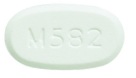 Pill M582 White Oval is Acetaminophen and Oxycodone Hydrochloride