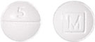 Pill M 5 White Round is Oxycodone Hydrochloride