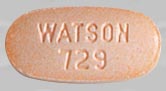 Pill WATSON 729 Orange Elliptical/Oval is Norco