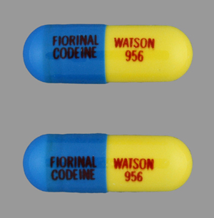 Fiorinal with codeine Aspirin 325 mg / Butalbital 50 mg /  Caffeine 40 mg /  Codeine Phosphate 30 mg FIORINAL CODEINE WATSON 956