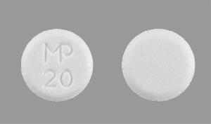 M P2 Pill Maroon Round 8mm - Pill Identifier