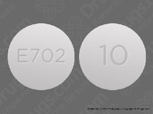 Pill 10 E702 White Round is Oxycodone Hydrochloride Extended Release