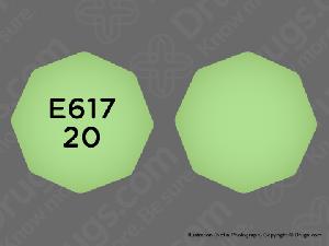 Pill E617 20 Green Eight-sided is Opana ER