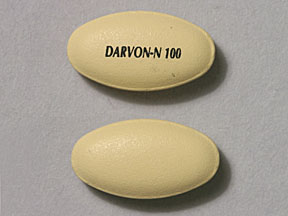 Pill Darvon-N 100 Yellow Oval is Darvon-N
