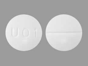 Pill U01 White Round is Acetaminophen and Hydrocodone Bitartrate