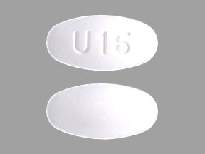 Pill U16 White Elliptical/Oval is Acetaminophen and Oxycodone Hydrochloride