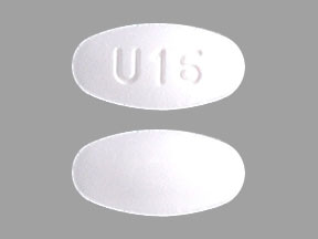 Pill U16 White Oval is Acetaminophen and Oxycodone Hydrochloride