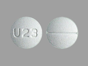 Pill U23 Green Round is Oxycodone Hydrochloride