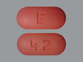 Pill E 42 Orange Capsule-shape is Fexofenadine Hydrochloride