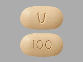 Pill V 100 Yellow Capsule-shape is Venclexta