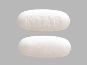 Pill K-TAB White Oval is K-Tab