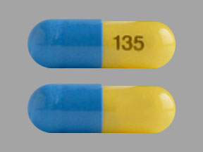 Pill 135 Blue Capsule/Oblong is Trilipix
