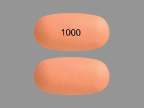 Pill 1000 Orange Capsule/Oblong is Niaspan