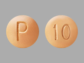 Pill P 10 Orange Round is Nuplazid