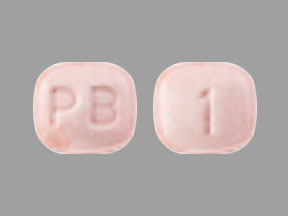 Pill PB 1 Pink Four-sided is Pravastatin Sodium