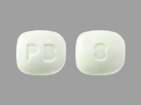 Pill PB 8 Green Four-sided is Pravastatin Sodium