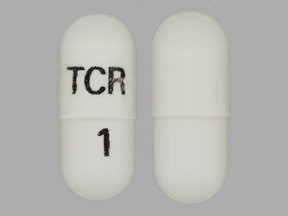 Pill TCR 1 White Capsule/Oblong is Tacrolimus