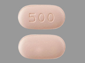 Pill 500 Peach Oval is Capecitabine