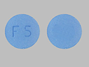 Pill F5 Blue Round is Finasteride