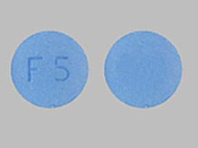 Pill F5 Blue Round is Finasteride