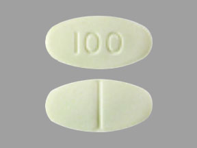 Pill 100 Yellow Oval is Clozapine