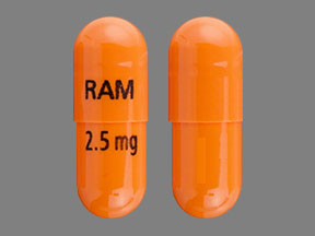 Pill RAM 2.5 mg Orange Capsule/Oblong is Ramipril