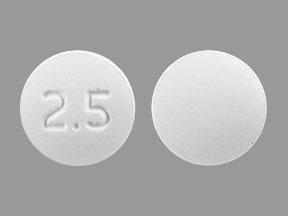 Pill 2.5 White Round is Lisinopril