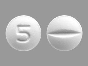 Pill 5 White Round is Lisinopril