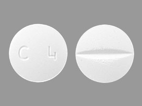 Pill C4 White Round is Doxazosin Mesylate