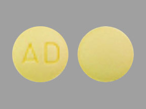 Pill AD Yellow Round is Spironolactone