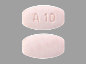 Pill A10 Pink Rectangle is Aripiprazole