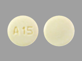 Pill A15 Yellow Round is Aripiprazole