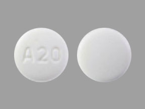 Pill A20 White Round is Aripiprazole
