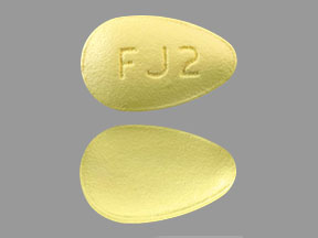 Pill FJ2 Yellow Egg-shape is Tadalafil