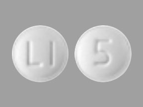 Pill LI 5 White Round is Lisinopril