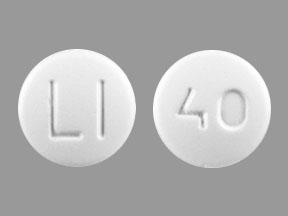 Pill LI 40 White Round is Lisinopril
