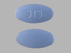 Pill 313 Blue Elliptical/Oval is Enfolast-N