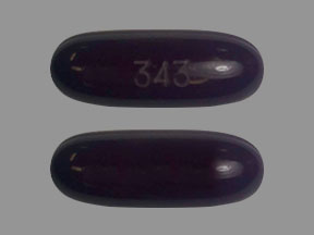 Pill 343 Purple Capsule/Oblong is Prenaissance Plus