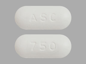 Pill ASC 750 White Capsule/Oblong is Methocarbamol