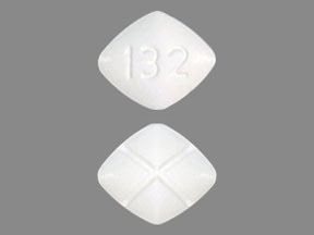 Pill 132 White Four-sided is Captopril
