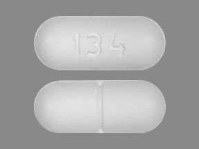 Pill 134 White Capsule/Oblong is Captopril