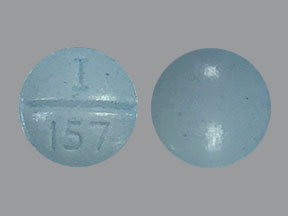 I 157 Pill Blue Round 6mm - Pill Identifier