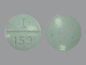 Pill I 159 Green Round is Propranolol Hydrochloride