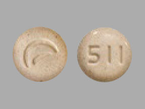 Pill Logo (Actavis) 511 Tan Round is Ezetimibe and Simvastatin