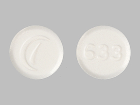 Pill Logo 633 White Round is Lovastatin