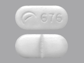 Pill Logo 676 White Capsule/Oblong is Metoprolol Succinate Extended-Release