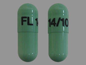 Pill FL 14/10 Green Capsule-shape is Namzaric